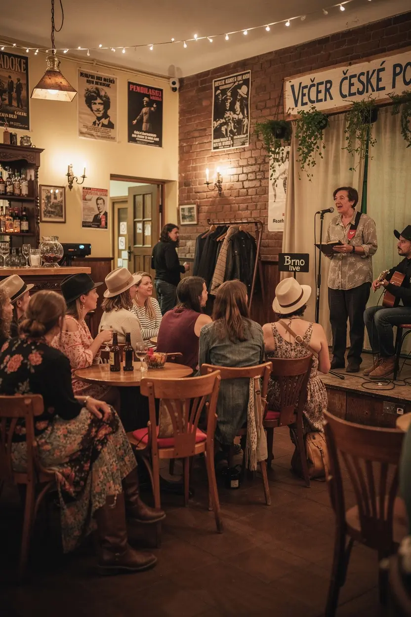 Nostalgia concert audience enjoying live music.